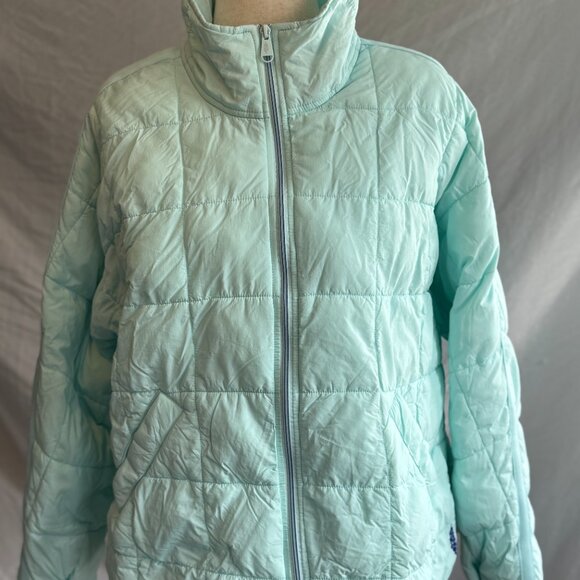 Free People Pippa Puffer Jacket | Color: Saltwater / Mint / Teal | Size: Large - Picture 3 of 6